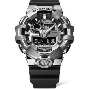 [지샥 G-SHOCK] GM-700-1ADR 빅페이스 메탈 커버 실버 블랙 아날로그 전자 콤비 시계