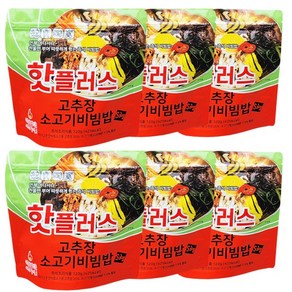 핫플러스 발열도시락 전투식량 고추장소고기비빔밥, 6개, 120g