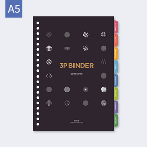3P바인더 프리미엄 A5 속지 풀세트 업무용 학습용 선물용 졸업선물, 영문버전