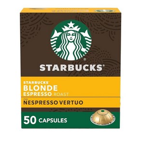 Stabucks 네스프레소 버츄오 블론드 에스프레소 로스트 캡슐 50개입, 1) 10 Count Pack of 5  Blonde, 없음