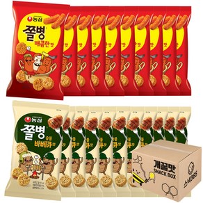 [스낵365] 쫄병스낵 매콤한맛10개+바베큐맛10개(총20개), 20개, 82g