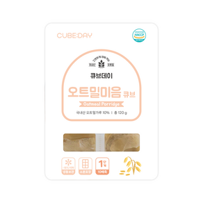큐브데이 오트밀미음 큐브 초기 1단계 (10배죽), 1개, 120g