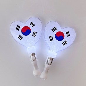 LED 태극기 하트 응원봉 야광봉 태극봉, LED태극하트응원봉(단면), 1개