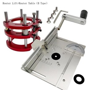 목공 라우터 리프트 테이블 리프팅 플랫폼 스탠드 직경 64-66mm 모터용 벤치 조각 트리밍 기계, [03] Kit B Slive, 1개