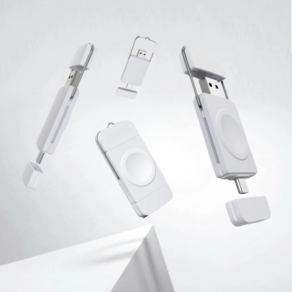 MORATE 휴대용 애플워치 충전동글 2in1 USB OTG 충전독 충전기, 애플워치 2in1 USB 충전 동글, 1개