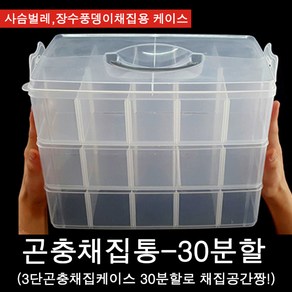 곤충채집케이스/곤충채집통/사슴벌레채집통-30분할, 1개