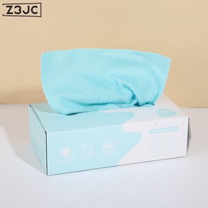 Z3JC 극세사 뽑아쓰는 빨아쓰는 일회용 행주 20x20cm 20매, 1개, 푸른 색