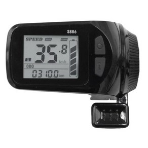 전기 자전거 부품 Ebike LCD 디스플레이 패널 플라스틱 계기 디스플레이 E-스쿠터 (6PIN) 24V 36V 48V 60V S886 5PIN 6PIN, 2.Black 6PIN