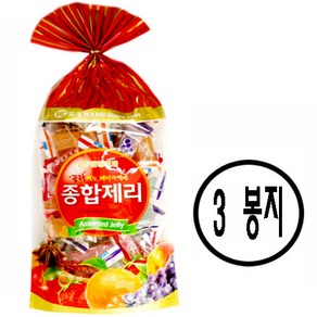 일광제과 옛날과자 종합제리 500g 3봉 사무실 회사 탕비실 어르신 간식 대용량과자, 3개