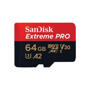 SanDisk 익스트림 프로 마이크로SD 64GB + SD어댑터, 1개