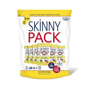 [미국직배송]스키니팝 화이트 체다 팝콘 6팩입x18g SKINNYPOP White Cheddar Popped Popcorn