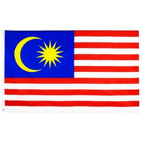 말레이시아 국기 Malaysia flag 세계국기 동남아 동남아시아 국기 다문화 아시아 교류 말래이시아, 90x60cm, 1개