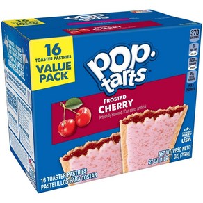 Kelloggs Pop Tats Fosted Chey 16 Pack 켈로그 팝 타르트 프로스티드 체리 16팩, 765g, 1개