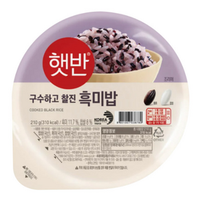 햇반 흑미밥, 190g, 12개