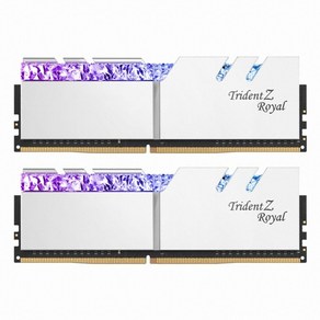 지스킬 DDR4 16GB TRIDENT Z ROYAL 램 데스크탑용 SILVER PC4-25600 CL16 2p, 2개