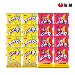 농심() 농심 딸기 바나나킥 60g x 8개 + 75g / 과자, 16개