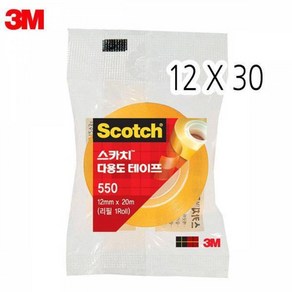 3M 스카치 다용도 테이프 550R (12mmx 30M) 리필