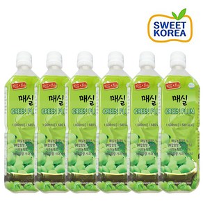 스위트코리아 매실 1000ml X 6개 액상음료 과일음료 원액, 1L