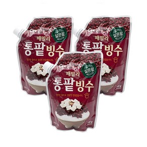청우식품 패밀리 통팥빙수, 750g, 3개