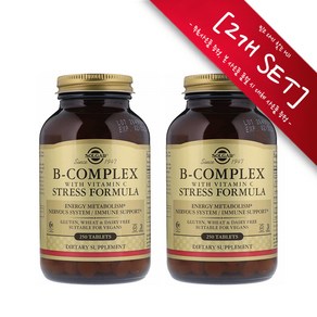 [사은품 증정] 솔가 B 컴플렉스 위드 비타민 C 스트레스 포뮬라 250정 Solga Complex B with Vitamin C Stess Fomula, [2개 SET] 바세린, 2개