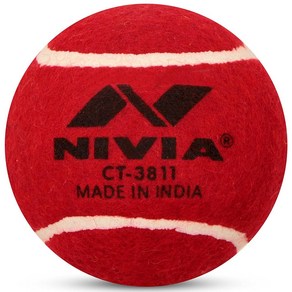 NIVIA Heavy Red Cicket Tennis Had Ball, 1개