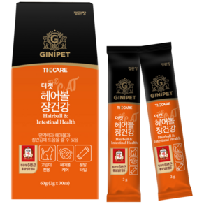 정관장 지니펫 더케어 더캣 헤어볼 장건강 30p, 60g, 1개