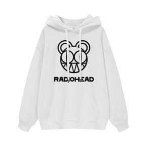 봄 가을 오버핏 락밴드 그래픽 후디 면 후드티 Radiohead