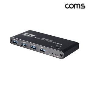 Coms OU949 HDMI KVM 스위치 선택기 2:1 PC 2대 제어 USB3.0 4포트 4K 60Hz