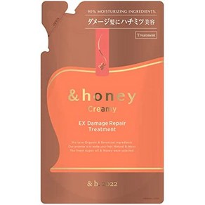 일본직발송 6. HONEY 앤 허니 크리미 EX 데미지 리페어 헤어 트리트먼트 리필 「데미지 머리카락에 진한, One Size, 크림 [데미지 케어], 1개