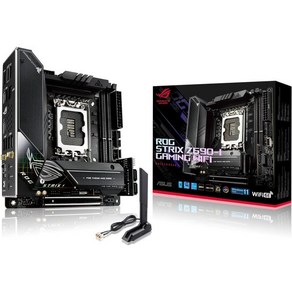 ASUS ROG Stix Z690I 게이밍 WiFi 6E LGA 1700 Intel 12th Gen 미니 ITX 마더보드 PCIe 5.0DDR5썬더볼트 42.5Gb LANUS