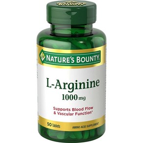 Natue's Bounty L-Aginine 네이처스 바운티 L 아르기닌 1000mg 50타블렛, 50정, 1개