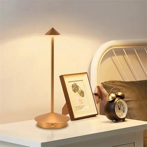 테이블램프 충전식 창의적인 다이닝 터치 LED 호텔 바 커피 LAMPADA DA TAVOLO 장식 책상, 3) Gold