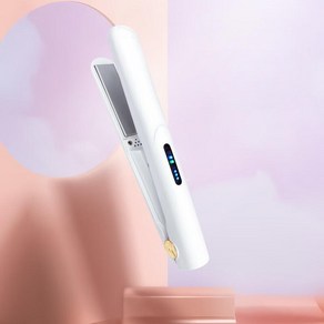ladeive무선 고데기 3단계 온도조절 음이온 매직기, 화이트