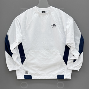 [국내백화점판] UMBRO 엄브로 25신상 팝러쉬 컬러블럭 우븐 피스테 셋업 (화이트)