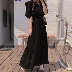 떳다그녀 마카렌느 퍼프 후드집업 밴딩크롭탑 캉캉 롱스커트 꾸안꾸 데일리룩 캐주얼 여리핏 투피스 세트