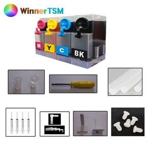 무한잉크공급기 / 잉크충전기 필요부품 (고무패킹 손드릴 고정클립 ㄱ자밸브 핫멜트스틱 잉크선마개 잉크주입용 주사기), 1개, 손드릴 1개