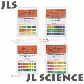 (JLS) Johnson Pofessional pH시험지 정밀형 만능형 pH Test Pape 산도측정 리트머스지 염화코발트지, 정밀형 3색 pH 4.0~10.0 (100매)