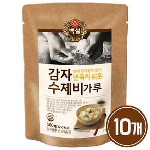 백설 감자수제비가루, 500g, 10개