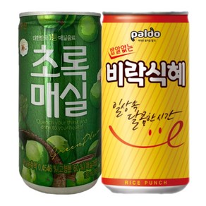 [오늘쇼핑]초록매실 180ml 10캔+비락식혜 175ml 10캔 / 총 20캔, 20개