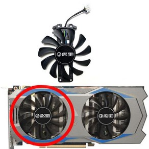 GALAXY GeFoce GTX760 용 그래픽 카드 교체 선풍기 2GB TIGER OC GA81S2U 신제품, 한개옵션2, 01 left fan, 한개옵션1