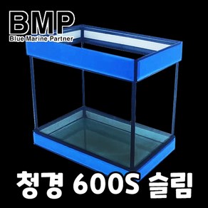 다팜아쿠아 BMP 피시박스 청경600S 12T 오픈형 2자 슬림 사각 유리 어항 수조 (600x200x350mm), 1개