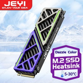 JEYI Dazzcold M.2 SSD 히트싱크 2280 NVME NGFF 라디에이터 마그네슘 알루미늄 합금 PC 효율 냉각기 열 실리콘 패드 포함, Dazzcold 006, 1개