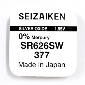 세이코 세자이켄 SR 무수은전지 시계배터리 377 (SR626SW) - 1알