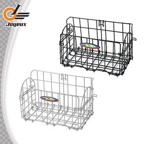 생활자전거용 4단 접이식 바구니 짐받이장착용, 블랙, 1개