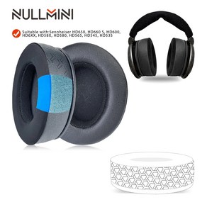 NullMini 교체 이어패드 젠하이저 HD650 HD660 S HD600 HD6XX HD58X HD580 HD565 HD545 HD535 헤드폰 이어머프용, 34.1 pcs of band A, 1개