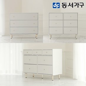 동서가구 홈즈 화이트 3단 서랍장 800 900 방문설치, 3개, 홈즈_화이트_HPN028-1