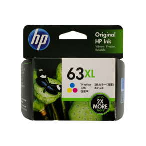 HP63 XL 정품잉크 F6U62AA HP2130 HP2132 HP1112 HP3630 F6U61AA F6U63AA F6U64AA, 4. HP63XL 칼라대용량 정품잉크, 1개