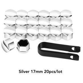 자동차 휠 너트 볼트 나사 캡 커버 인테리어 튜닝 20pcs 17/19mm 바퀴 보호 시트로엥 피카소 C1 C2 C3 C4 C4L C5 DS3 DS4 DS5 DS6 엘리제, [01] 17mm silve, 01 17mm silve