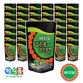 베지밀 검은콩과 검은참깨 두유 파우치, 190ml, 60개