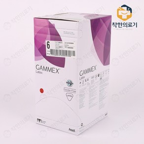 안셀 Ansell Gammex 수술용장갑 파우더프리 가막스 라텍스 수술용 장갑 6.0 50조 1개